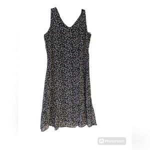 🖤 Danny and Nicole dress womens size 10P, black gray print lined versatile